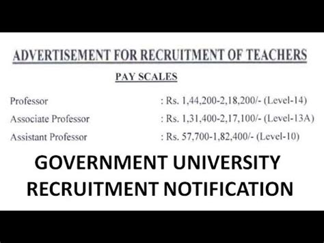 Direct Recruitment Of Permanent Assistant Professor In Govt College