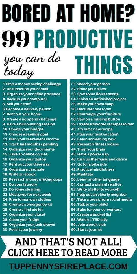 99 Productive Things To Do With No Money And Have Fun Productive