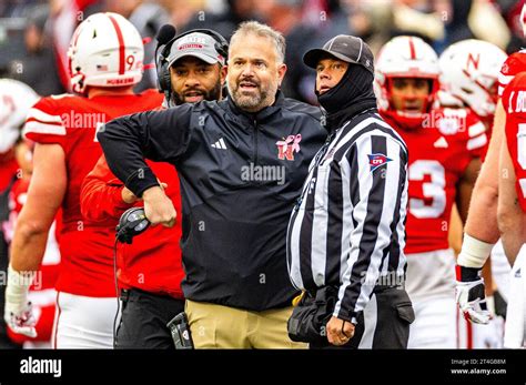 Lincoln NE U S 28th Oct 2023 Nebraska Cornhuskers Head Coach Matt