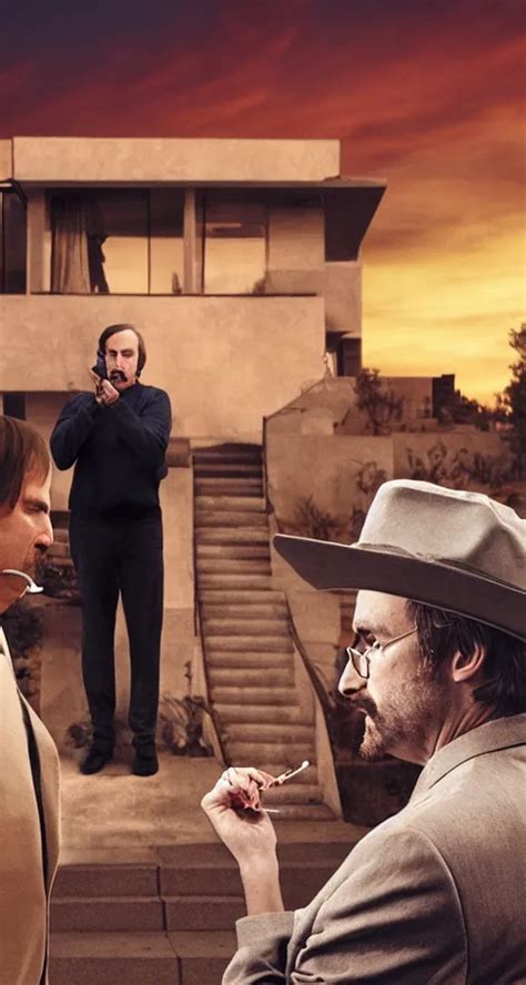 Saul Goodman Smoking Cigarettes With Steve Jobs Stable Diffusion