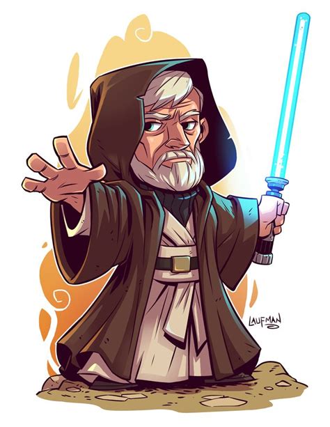 Chibi Obi Wan By Dereklaufman On Deviantart Star Wars Fan Art Star