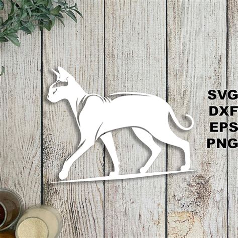 Sphynx Cat SVG Cut Files Svg Dxf Png Eps Silhouette Cricut Digital