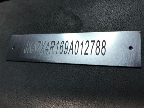 Serial Tag Plate Custom Engraved Car Hot Rod Trailer Truck Motor