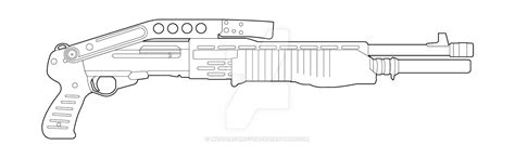 How To Draw A Spas 12 Shotgun