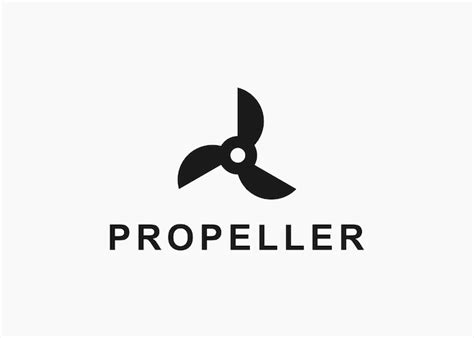 Premium Vector Propeller Logo Design Vector Silhouette Illustration