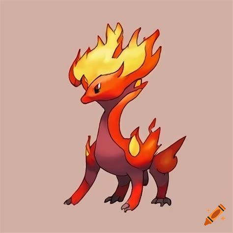 Fire Type Fakemon Unique Pokémon On Craiyon