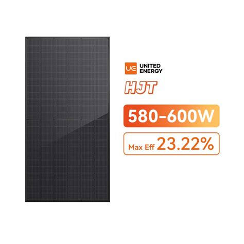 Stock HJT 580 600W Todos Los Paneles Solares Bifaciales Negros Para El