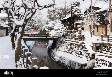 Takayama town in Japan on winter day Stock Photo - Alamy