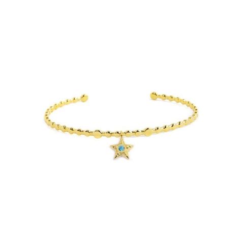 Bracciale rigido Marlù 18BR185G con stella a pvd oro