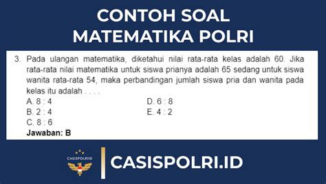 Contoh Soal Matematika Bintara Polri Dan Jawaban Bimbingan Belajar