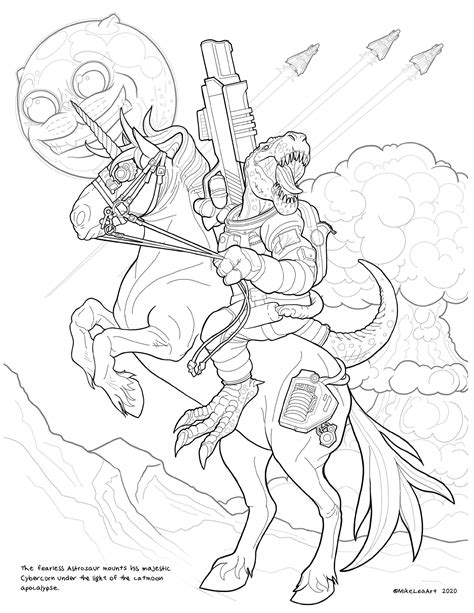 My Astrosaurs And Cybercorns Coloring Page For You To Print And Color R