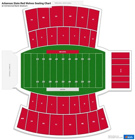 Comprehensive seating chart and layout for Razorback Stadium 7