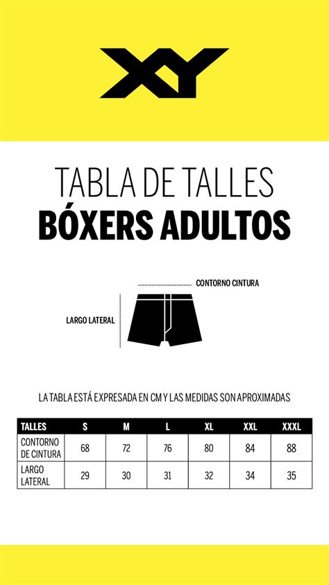 Tienda Online De XY Cromosoma Tabla De Talles