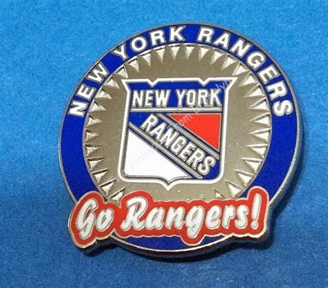 New York Rangers Go Rangers Nhl Pin Peter David Original Ebay