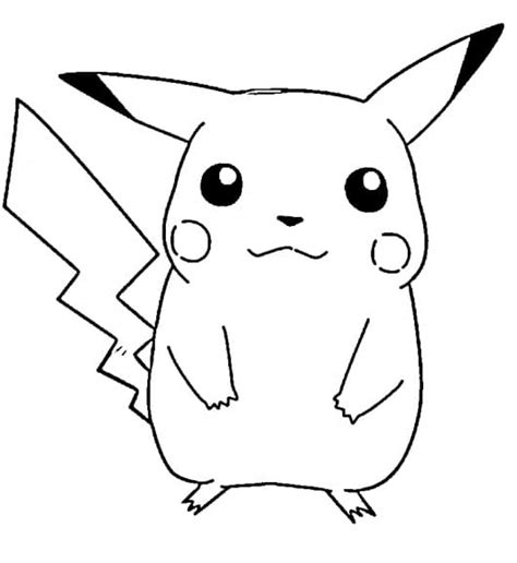 Pikachu with Lightning Coloring Page - Free Printable Coloring Pages ...