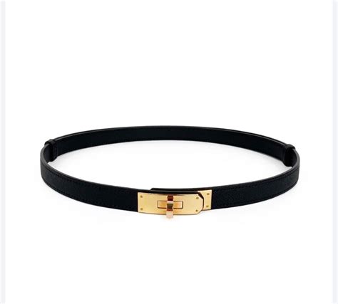 BNIB Hermes Kelly Belt Black Gold Hardware Women S Fashion Watches