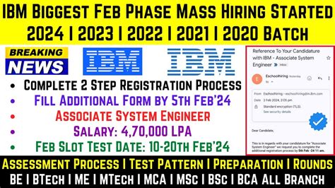 Ibm Biggest Feb Phase Mass Hiring Started For Batch