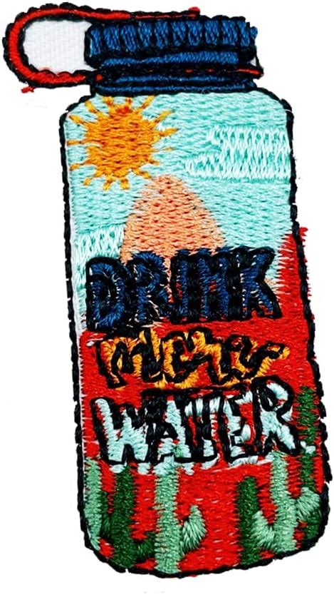 Amazon Obokata Embroidered Iron On Patches Water Bottle Desert