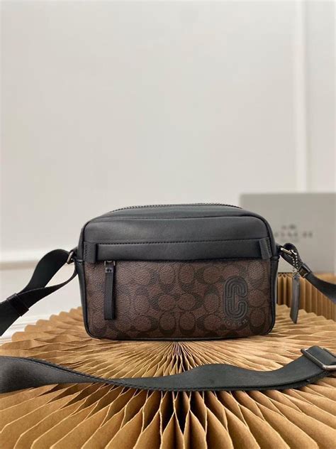 Buy Coach Coffee Black Messenger Bag (With Box) - Online