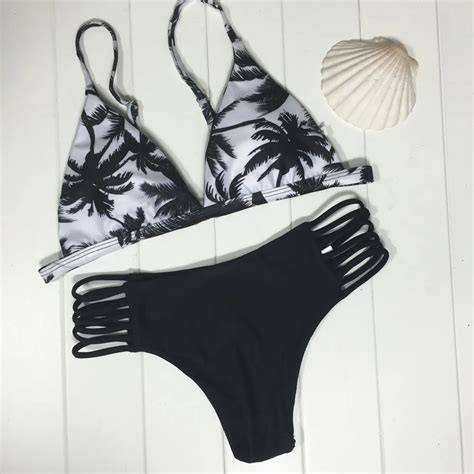 2017 Biquinis Crop Top Low Waist Bikinis Women Sexy Green Colorful