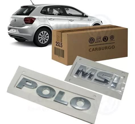 Kit Emblema Tampa Traseira Original Volkswagen Polo Msi