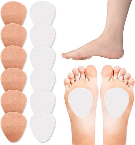 BLMHTWO 12 Pieces Metatarsal Pads Felt Anti Slip Foot Pads For Women