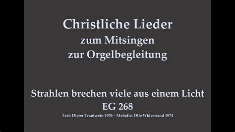 Strahlen Brechen Viele Aus Einem Licht Eg Christliches Lied Zum