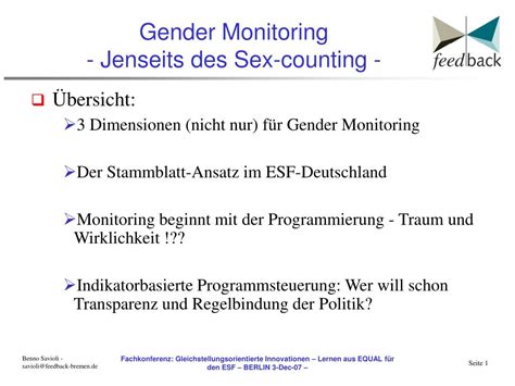 Ppt Gender Monitoring Jenseits Des Sex Counting Powerpoint Presentation Id 4632265