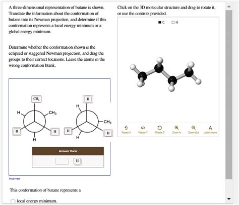 A Three Dimensional Representation Of Butane Is Shown Translate The