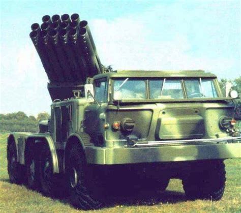 220 Mm Bm 27 Uragan 9p140 Soviet Multiple Rocket Launcher System