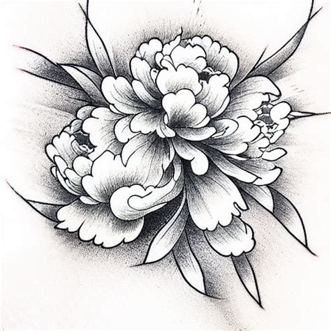 Top more than 78 linework peony tattoo best - in.cdgdbentre