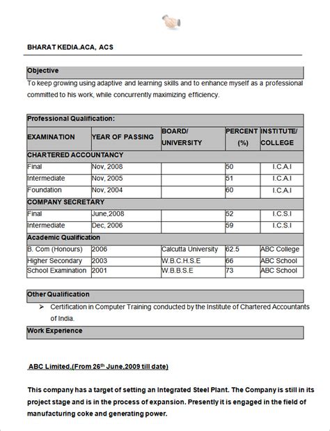 Microsoft Word Resume Template 99 Free Samples Examples Format