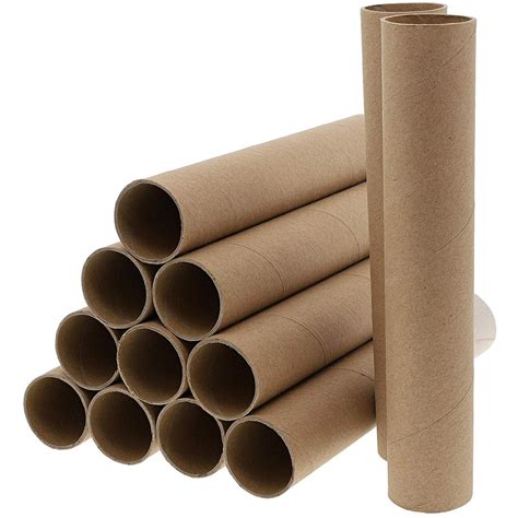 Brown Paper Cardboard Craft Tube Rolls (12 Pack) - Walmart.com - Walmart.com