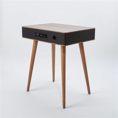 Classic Bluetooth Speaker Table + Built in Wireless Charging // Black