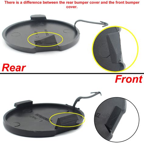 2x For Mitsubishi Lancer 08 16 Tow Hook Eye Cover Rear Front Bumper Cap