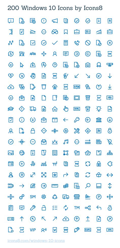 200 Windows 10 Icons | GraphicBurger