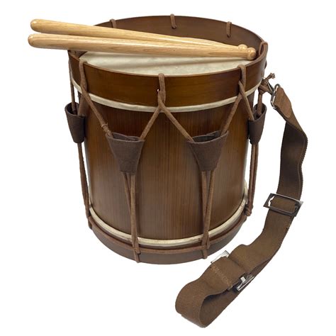 Authentic 16″ Civil-Revolutionary War Era Wooden Marching Drum with ...