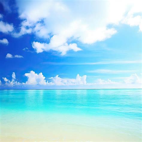 Hermosa Playa Tropical Con Cielo Azul Y Nubes Blancas Fondo De Textura