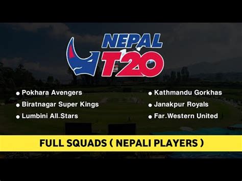 Nepal T League Nepali Players In Squad Teams Daily