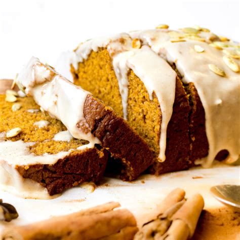 Sour Cream Pumpkin Bread With Maple Brown Butter Glaze Chenée Today