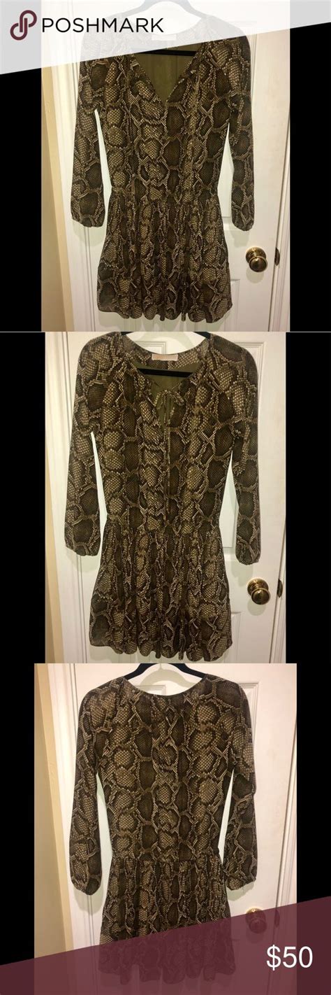 NWOT Michael Kors Snake Skin Print Mini Dress