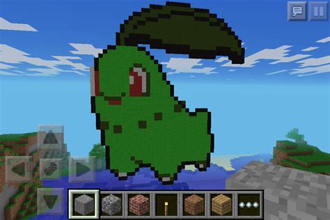 Minecraft chikorita pixel art by bandit1030 on DeviantArt