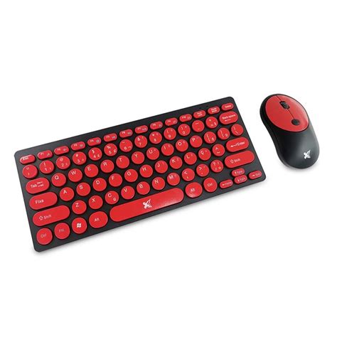 Kit Teclado E Mouse Sem Fio Freestyle V2 Series Pretovermelho 60000092 Maxprint Info Store