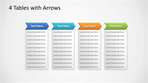 Tables With Arrows Template For Powerpoint Slidemodel