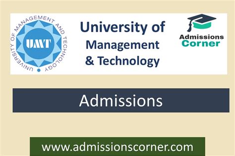 University Of Management And Technology UMT Lahore Admissions Fall 2023