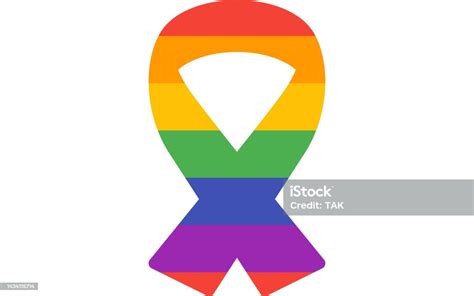 Lgbt Ribbon Rainbow Colored Human Rights Ribbon Stock Illustration ...