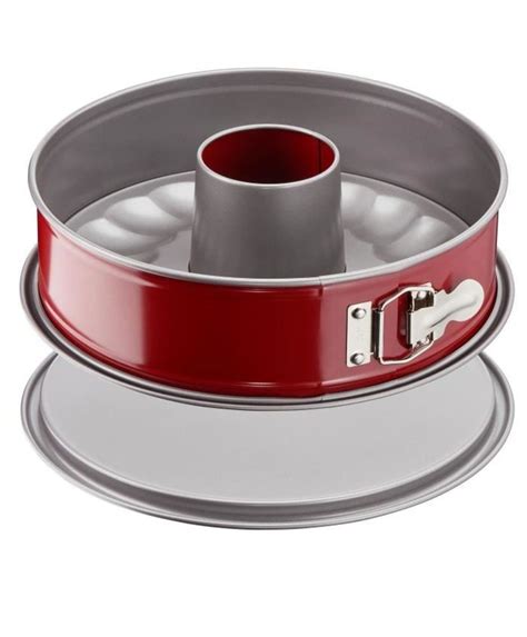 Moule à charnière savarin en acier Ø 25 cm Rouge et gris