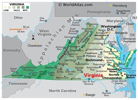 Virginia Maps And Facts World Atlas