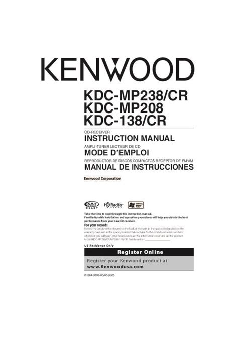 Notice Kenwood Kdc Mp238 Autoradio Trouver Une Solution à Un Problème Kenwood Kdc Mp238 Mode D