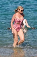 Hofit Golan Sexy In A Red And White Striped Bikini At The Beach In St Tropez France Aznude